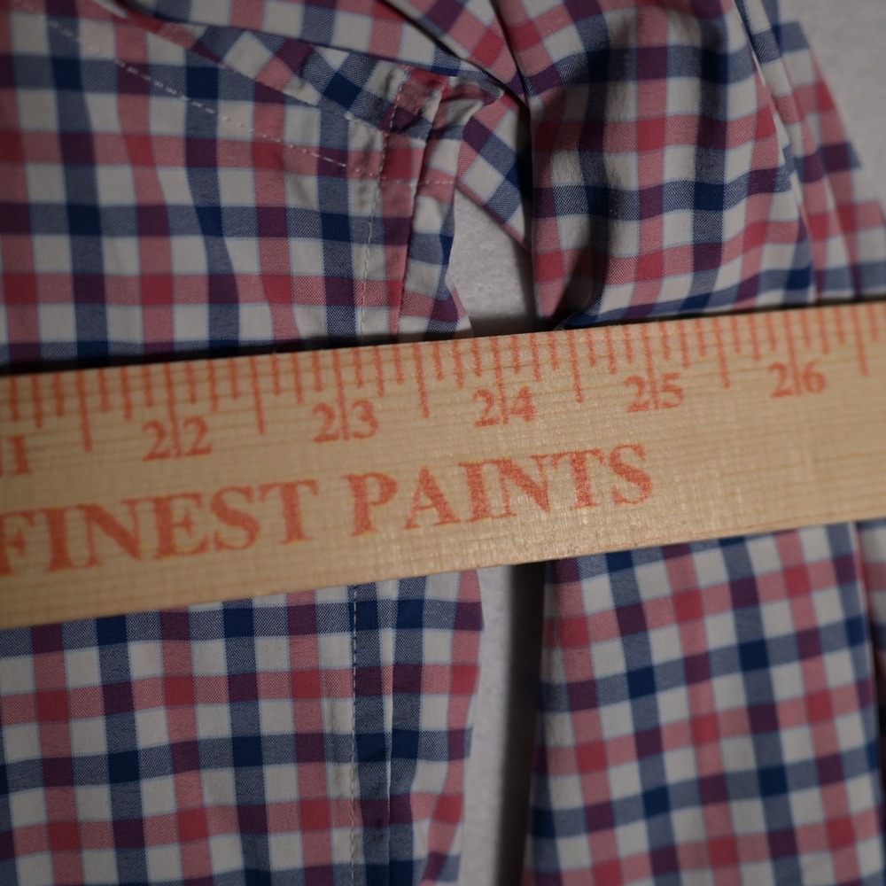 Vineyard Vines Mens L Performance Gingham long sleeve Shirt 4th of July Preppy - Picture 8 of 9